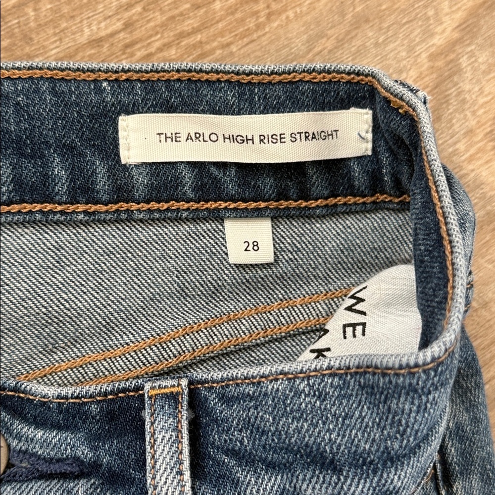 Denim Forum Arlo High Rise Straight Jean Size 28 - Picture 4 of 10